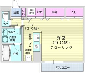 幌平橋駅 徒歩4分 10階の物件間取画像